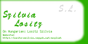 szilvia lositz business card